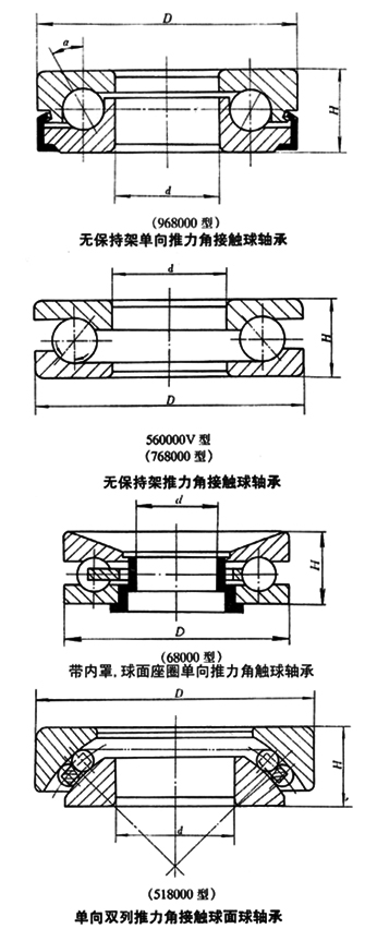 无保持架推力角接触球轴承 无保持架推力角接触球轴承