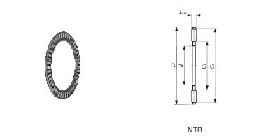 推力滚针轴承 NTB 1629图纸
