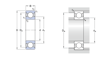 SKF6202-2Z/VA201轴承图纸