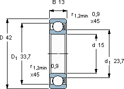 SKF6302/HR11QN轴承图纸