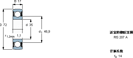 SKF1726207-2RS1轴承图纸