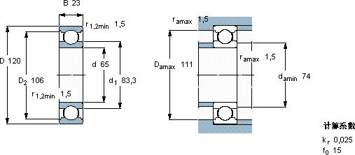 SKF6213 *轴承图纸