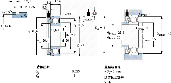 SKFBMB-6204/048S2/EA002A轴承图纸
