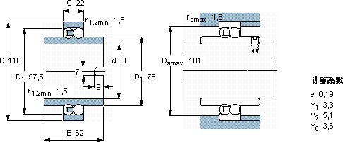SKF11212 TN9轴承图纸