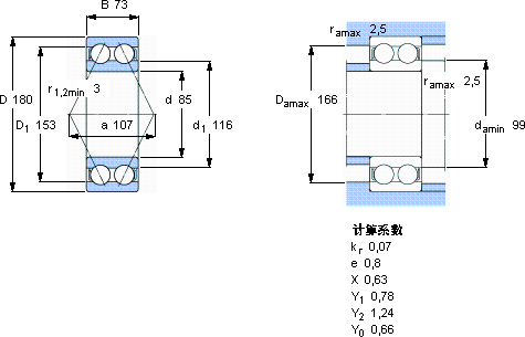 SKF5317 A轴承图纸