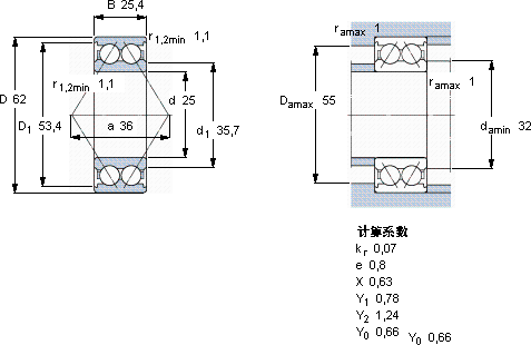 SKF3305 ATN9 *轴承图纸