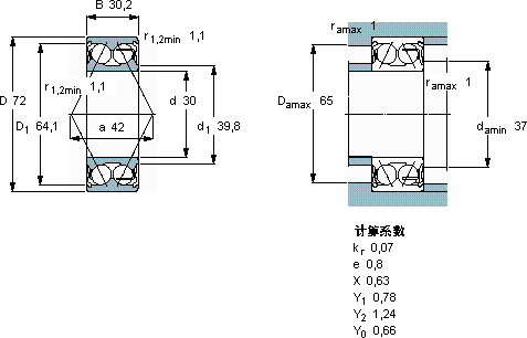 SKF5306 A-2Z *轴承图纸