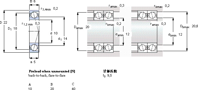 SKF71900 CD/P4A轴承图纸