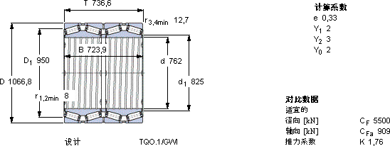 SKF331907轴承图纸