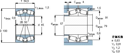 SKF31309 J2/QCL7CDF *轴承图纸