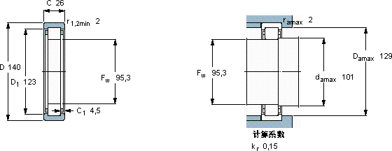 SKFRNU 216 ECP *轴承图纸
