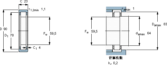 SKFRNU 2210 ECP *轴承图纸