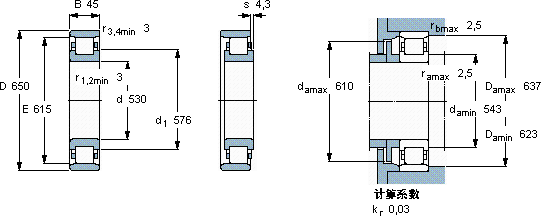 SKF315835 B轴承图纸