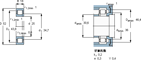 SKFNUP 2205 ECP轴承图纸