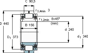 SKF319307 C轴承图纸