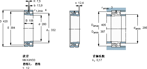 SKFNN 3056 K/SPW33轴承图纸