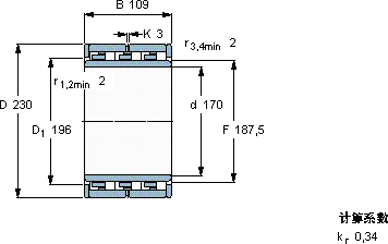 SKFNNU 6934 M轴承图纸