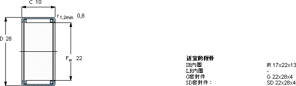 SKFHK 2210轴承图纸