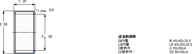 SKFHN 5025轴承图纸