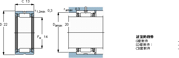 SKFRNA 4900.2RS轴承图纸