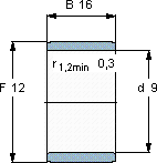SKFIR 9x12x16轴承图纸