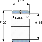 SKFIR 15x20x12 IS1轴承图纸