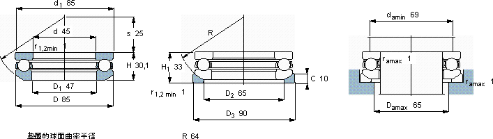 SKF53309轴承图纸