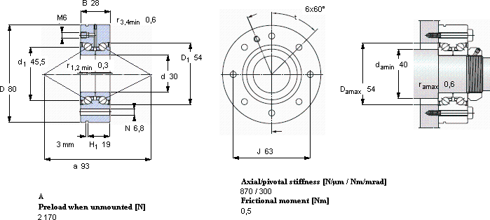 SKFBEAM 030080-2RS/PE轴承图纸