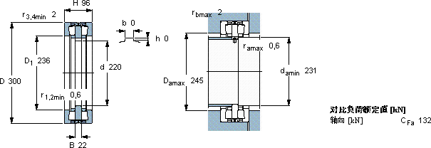 SKF351019 C轴承图纸