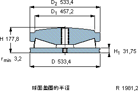 SKF353129 A轴承图纸