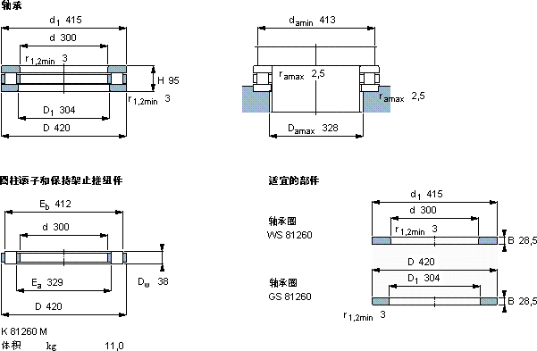 SKF81260 M轴承图纸