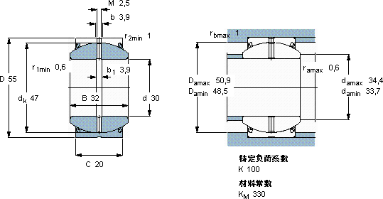 SKFGEH 30 ES-2RS轴承图纸