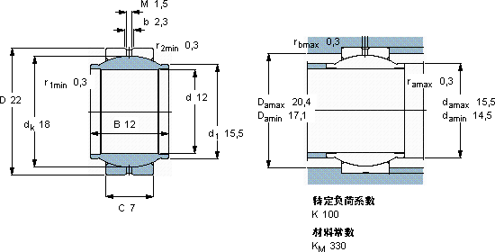 SKFGEG 12 ESA轴承图纸