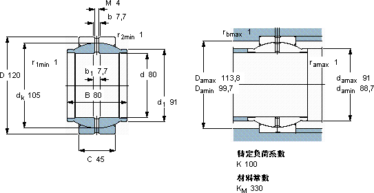 SKFGEG 80 ES轴承图纸