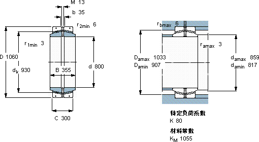 SKFGEC 800 FBAS轴承图纸