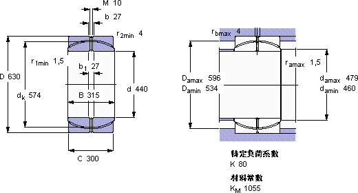 SKFGEP 440 FS轴承图纸