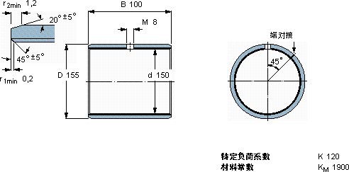 SKFPCM 150155100 M轴承图纸