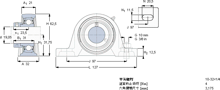 SKFSYH 3/4 FM轴承图纸