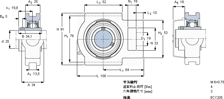 SKFTU 25 TF轴承图纸