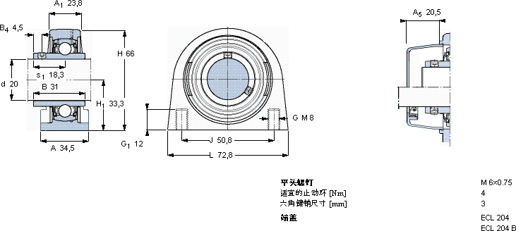SKFSYFL 20 TR/VE495轴承图纸
