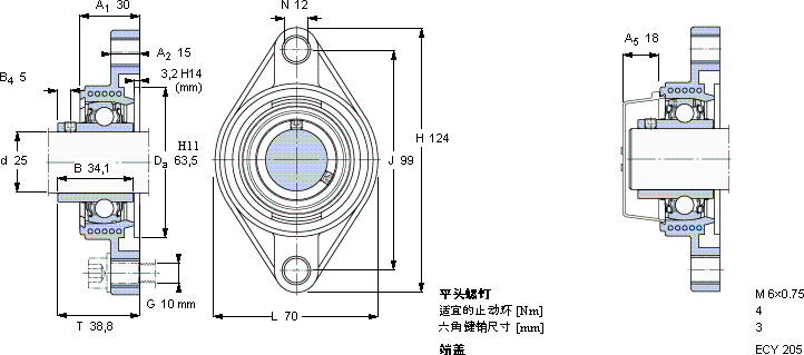 SKFFYTBK 25 TF轴承图纸