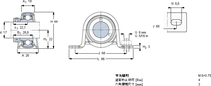 SKFP 17 FM轴承图纸