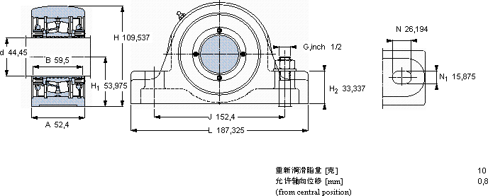 SKFSYR 1.3/4 N轴承图纸