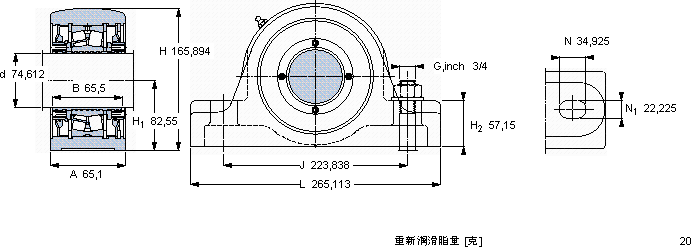 SKFSYR 2.15/16 NH轴承图纸