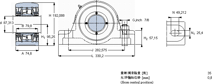 SKFSYR 3.7/16 N-118轴承图纸