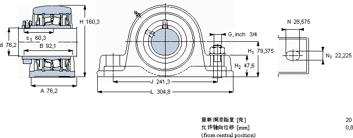 SKFSYE 3.-18轴承图纸