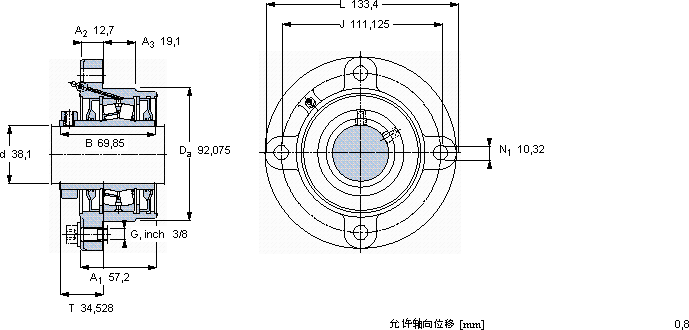 SKFFYRP 1.1/2轴承图纸