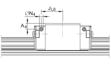 INA球单轨引导系统 KUVE15-B-ESC, 扩展的互换性,窄短系列滑块,四排;可提供耐腐蚀设计