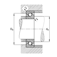 FAG推力角接触球轴承 BSB045100-T, 单向，接触角 α = 60°，限制公差