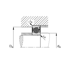 FAG主轴轴承 HCB7206-C-2RSD-T-P4S, 调节，成对或单元安装，接触角 α = 15°，陶瓷球，两侧唇密封，非接触，限制公差